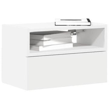 Vidaxl Zidni noćni ormarići, set od 2, bijeli, 45x26x28,5 cm