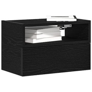 Vidaxl Zidni noćni ormarić crni 45x26x28,5 cm