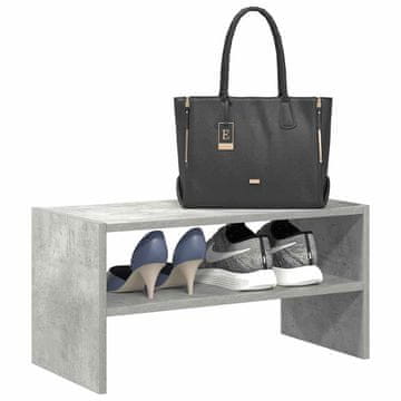 Vidaxl Stalak za cipele koji se može slagati, betonsko-sivi, 60x30x30,5 cm