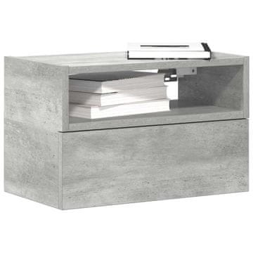 Vidaxl Zidni noćni ormarići, set od 2, betonsko sivi, 45x26x28,5 cm