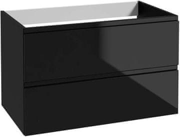 Deftrans Crni viseći kupaonski ormarić 80x50cm bez radne ploče za Modus umivaonik