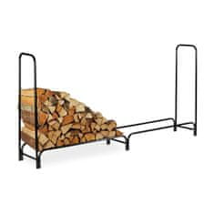 Aga Stalak za drva 200x36x116 cm Crni
