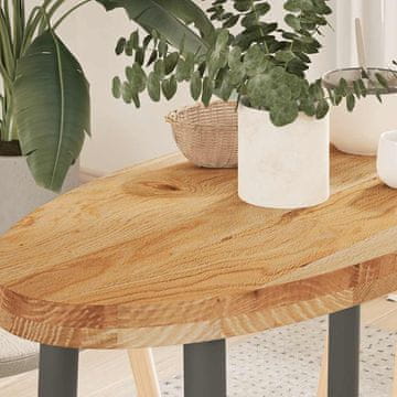 Vidaxl Ploča stola smeđa 80x40x4 cm masivno hrastovo drvo ovalno