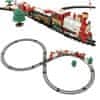 HOME & MARKER® Božićni vlak, električni set s tračnicama, svjetlima i glazbom, za djecu | TRAINMAS