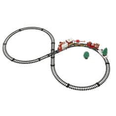 HOME & MARKER® Božićni vlak, električni set s tračnicama, svjetlima i glazbom, za djecu | TRAINMAS