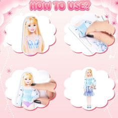 JOJOY® Magnetna lutka s odjećom, Kreativna edukativna igračka za djevojčice | MAGDRESSY