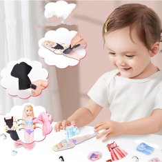 JOJOY® Magnetna lutka s odjećom, Kreativna edukativna igračka za djevojčice | MAGDRESSY