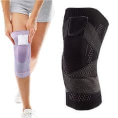 Netscroll Steznik za koljeno, kompresijska bandaža za stabilizaciju, potpora za koljeno, podršku i zaštitu zgloba, udoban i podesiv, S/M i L/XL, CompressKnee, S/M
