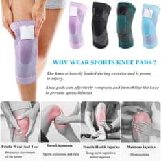 Netscroll Steznik za koljeno, kompresijska bandaža za stabilizaciju, potpora za koljeno, podršku i zaštitu zgloba, udoban i podesiv, S/M i L/XL, CompressKnee, S/M