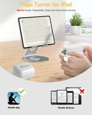 Netscroll Bluetooth daljinski upravljač za mobitel, ergonomski prsten‑remotekontrola, za iOS i Android, ScrollControl, upravljanje e‑knjigom i kamerom, ScrollControl