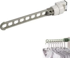 Netscroll Prijenosni stalak za sušenje rublja s 5 utora za male prostore i sklopivu zidnu montažu, ClothesHanger