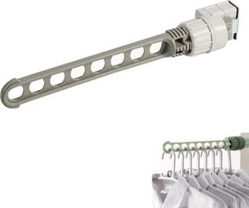 Netscroll Prijenosni stalak za sušenje rublja s 5 utora za male prostore i sklopivu zidnu montažu, ClothesHanger