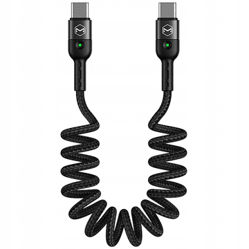 Mcdodo Mcdodo kabel usb-c spiralni opružni brzo punjenje usb tip c led 2m