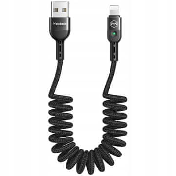 Mcdodo Mcdodo kabel usb lightning spiralni opružni brzi za iphone 14 led 2m