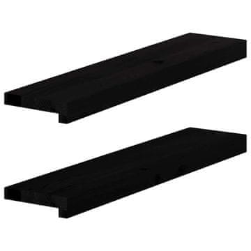 Vidaxl Prozorske klupčice 2 kom. tamnosmeđe 70x15x2 cm masivno hrastovo drvo