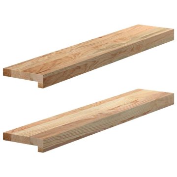 Vidaxl Prozorske klupčice 2 kom, Neobrađene, 80x15x2 cm, Masivno hrastovo drvo