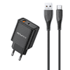 Awei PD81T-EU 22,5W, crna, Punjač s USB-C kabelom 
