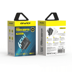 Awei Brzi punjač PD58-EU, GaN, 65 W