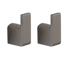 Gedy GEDY PIRENEI zidna kuka 2x, gun metal, 20x53x33mm, izdržljivo sjajna završna obrada