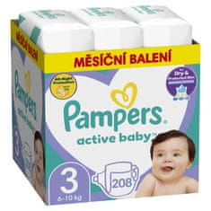 pelene Pleny Active Baby 3 Midi, 208 kom