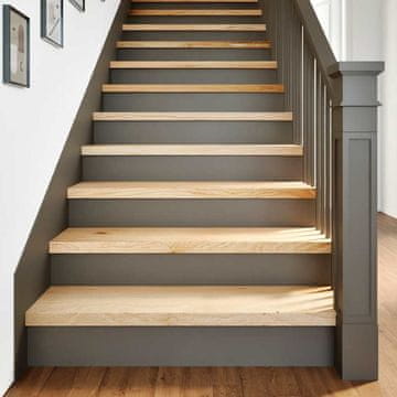 Vidaxl Gazišta za stepenice, 8 kom, nedovršena 90x30x2 cm Masivno hrastovo drvo