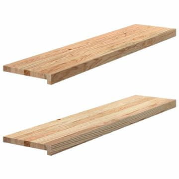Vidaxl Prozorske klupčice 2 kom, Neobrađene, 110x30x2 cm, Masivno hrastovo drvo