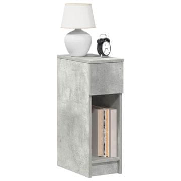 Vidaxl Noćni ormarići s ladicom, set od 2, betonsko siva, 20x36x60 cm