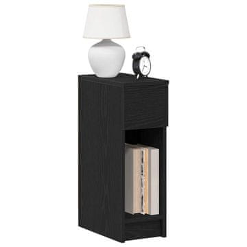 Vidaxl Noćni ormarići s ladicom, set od 2, crni, 20x36x60 cm