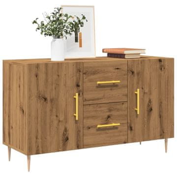Vidaxl Komoda s ladicama, Artisan hrast, 100x36x60 cm, Materijal na bazi drva