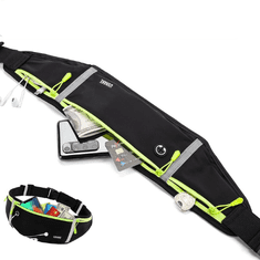 Netscroll Tanka sportska torbica za trčanje, vodootporni podesivi pojas s reflektirajućim detaljima, uniseks model za trkače, bicikliste i putovanja, PocketBelt