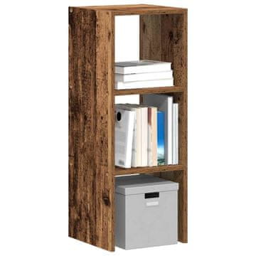 Vidaxl Polica za knjige, antikno drvo, 30x30x80 cm