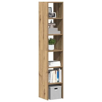 Vidaxl Police za knjige, set od 2, Artisan hrast, 30x30x80 cm