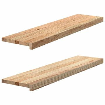 Vidaxl Prozorske klupčice 2 kom, Neobrađene, 100x30x2 cm, Masivno hrastovo drvo