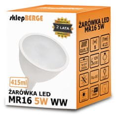 Milio LED žarulja 12V - MR16 - 5W - 415 lm - topla bijela