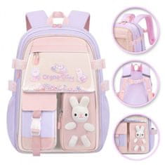 LIVEFY dječji školski ruksak Rabbit, ljubičasta