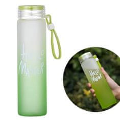 LIVEFY staklena boca Glassy 400ml, zeleno