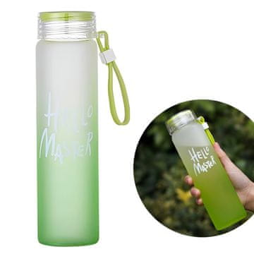 LIVEFY staklena boca Glassy 400ml, zeleno