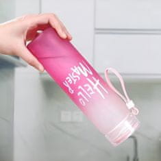 LIVEFY staklena boca Glassy 400ml, ružičasta