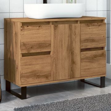 Vidaxl Ormarić za umivaonik Artisan hrast 80x33x60 cm
