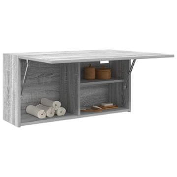 Vidaxl Zidni kupaonski ormarić, sivi hrast sonoma, 80x25x40 cm