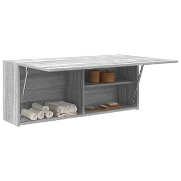 Vidaxl Zidni kupaonski ormarić, sivi hrast sonoma, 100x25x40 cm