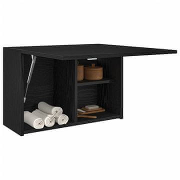 Vidaxl Zidni kupaonski ormarić crni 60x25x40 cm