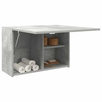 Vidaxl Zidni kupaonski ormarić boje betona i sive boje 60x25x40 cm