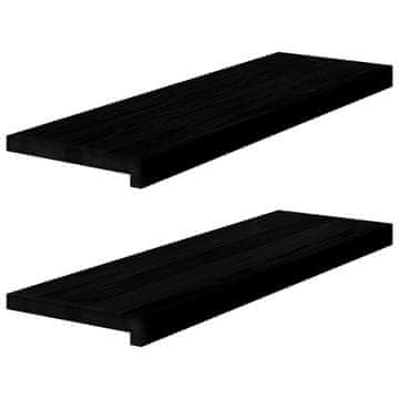 Vidaxl Prozorske klupčice 2 kom. tamnosmeđe 80x25x2 cm masivno hrastovo drvo