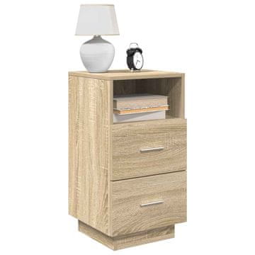 Vidaxl Noćni ormarići s 2 ladice, 2 kom, Sonoma hrast, 36x36x68 cm