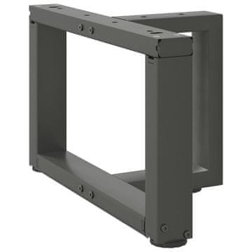 Vidaxl Noge za klub stolić, 2 kom., antracit, 50x25x(30-31) cm