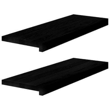 Vidaxl Prozorske klupčice 2 kom. tamnosmeđe 70x25x2 cm masivno hrastovo drvo