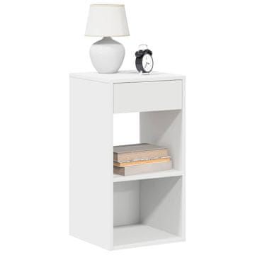 Vidaxl Noćni ormarići s ladicom, 2 kom, bijeli, 35x34x66,5 cm