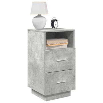 Vidaxl Noćni ormarići s 2 ladice, 2 kom, betonsko siva, 36x36x68 cm
