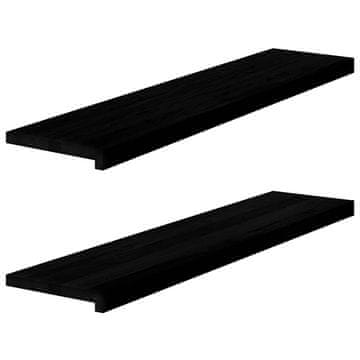 Vidaxl Prozorske klupčice 2 kom. tamnosmeđe 110x30x2 cm masivno hrastovo drvo